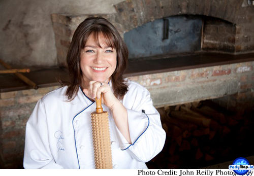 Photo of Gale Gand at a show